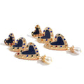 T H R E E   H E A R T S Drop Earrings