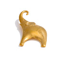 MAJESTY 18k gold plated elephant brooch on a white background