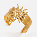 S O L S T I C E celestial gold plated statement bracelet cuff