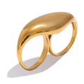 EUNIE 2-Finger Gold Ring