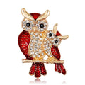 R H I N E S T O N E Owl Brooch